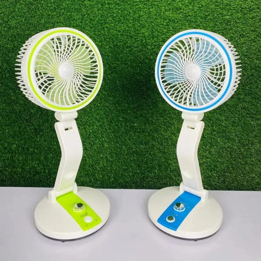 Rechargeable Multifunction Folding Fan With LED Light - LR Fan