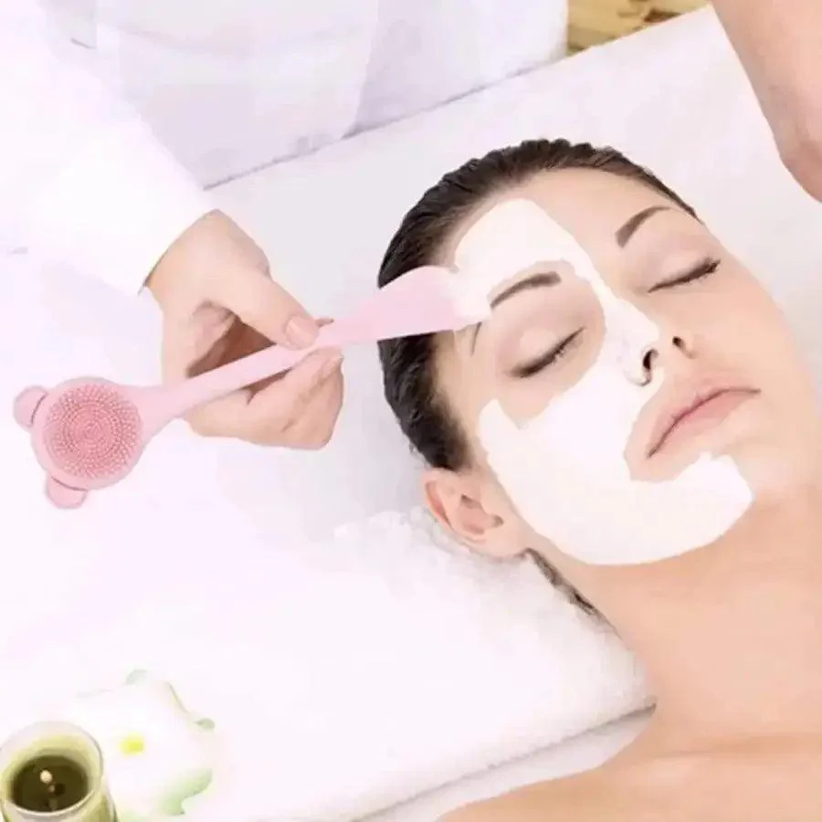 Double Headed Silicon Mask Applicator/Brush