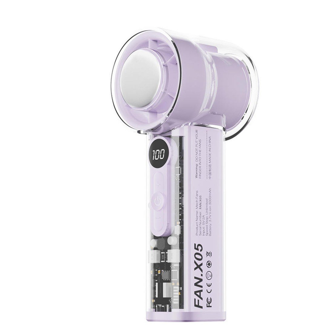 X05 Handheld High-Speed Cooling Fan 3000mAh Rechargeable Battery