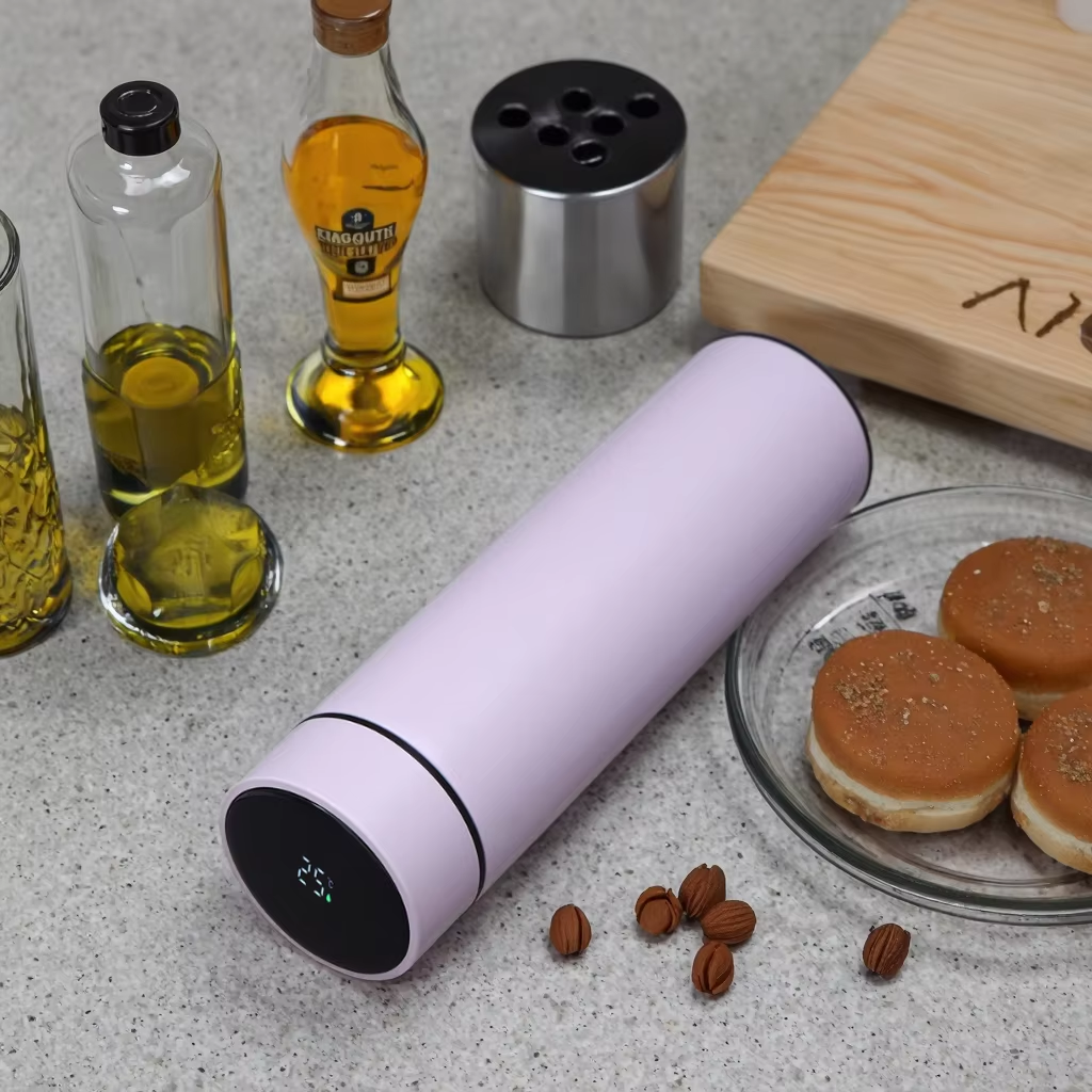 Electronic 500ml Stainless Steel Vacuum Flask LED Touch Screen Temperature Control Drinkware Lids Home Office Use Boiling Water