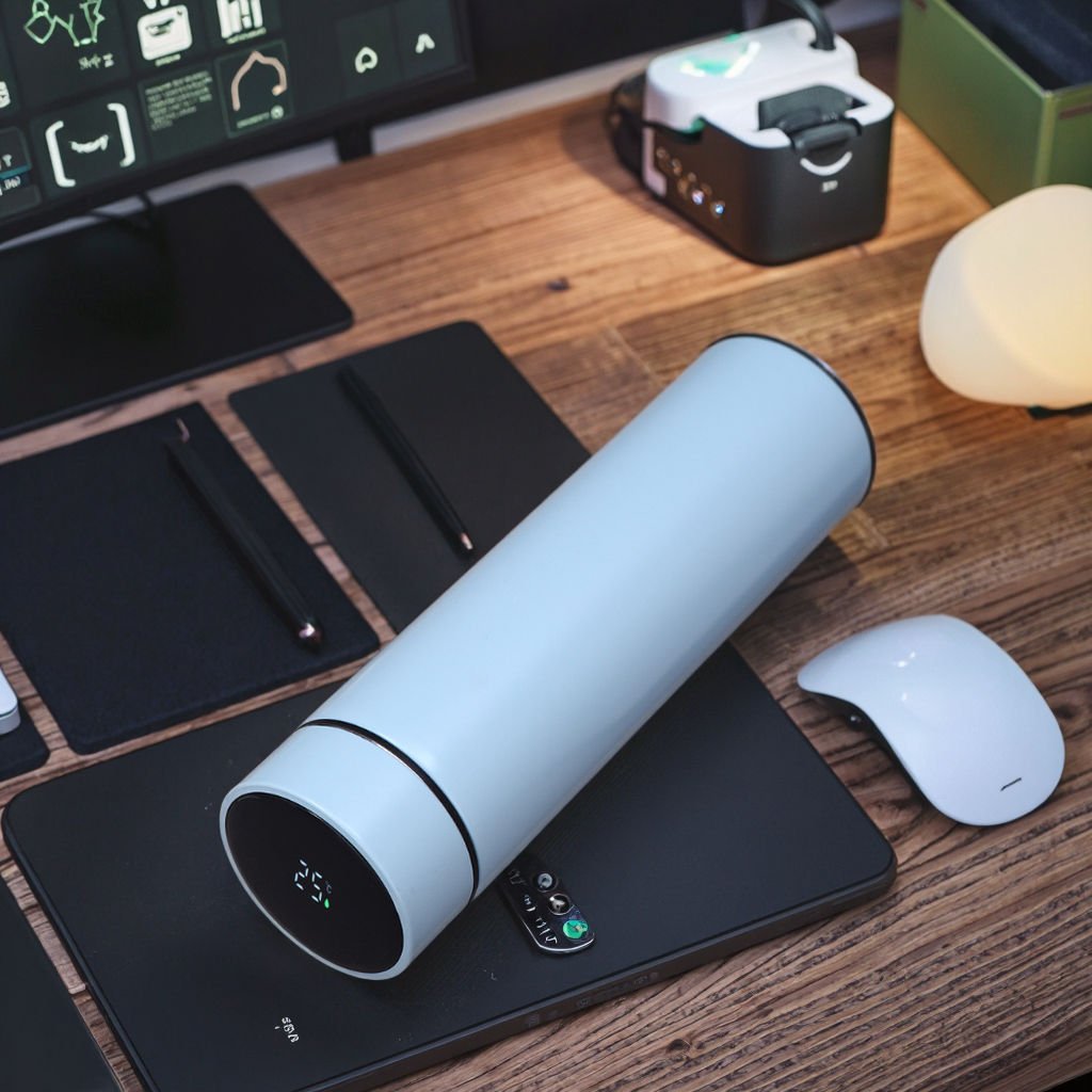 Electronic 500ml Stainless Steel Vacuum Flask LED Touch Screen Temperature Control Drinkware Lids Home Office Use Boiling Water