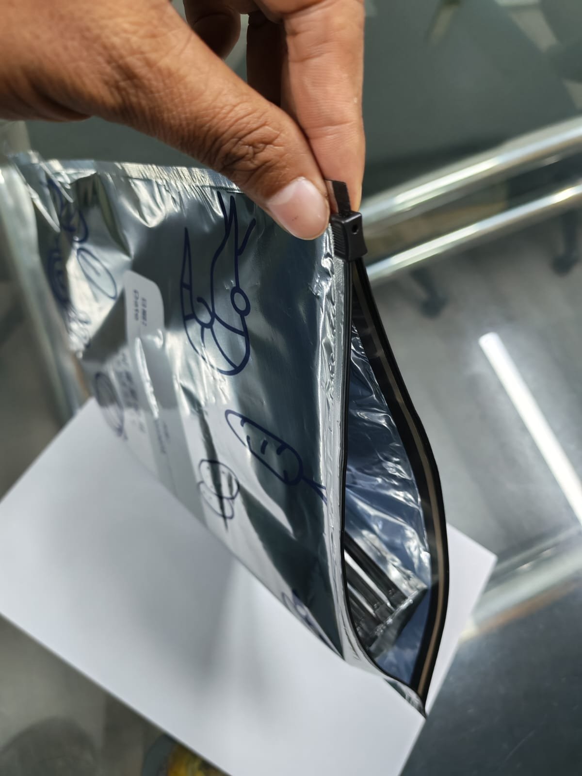 Aluminum Foil Food Bag Leakproof Freezer Safe Kitchen Fresh Bag Fresh-keeping Reusable Zip Lock Bag